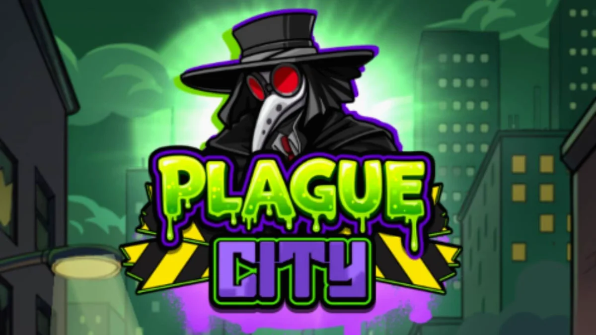 Cena apocalíptica do slot Plague City com cientista e criaturas mutantes