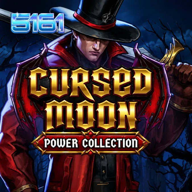 Interface do jogo Cursed Moon Power Collection com símbolos temáticos de vampiros e lobisomens